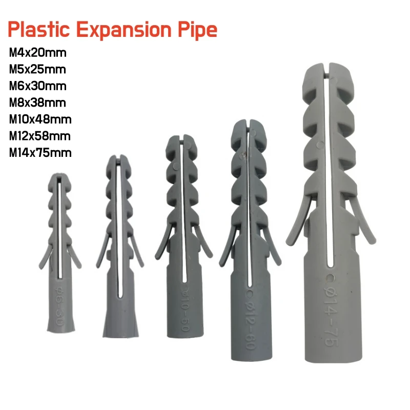 Wall Anchor Plastic - 10~100pcs Plastic Expansion Tube Pipe Wall
