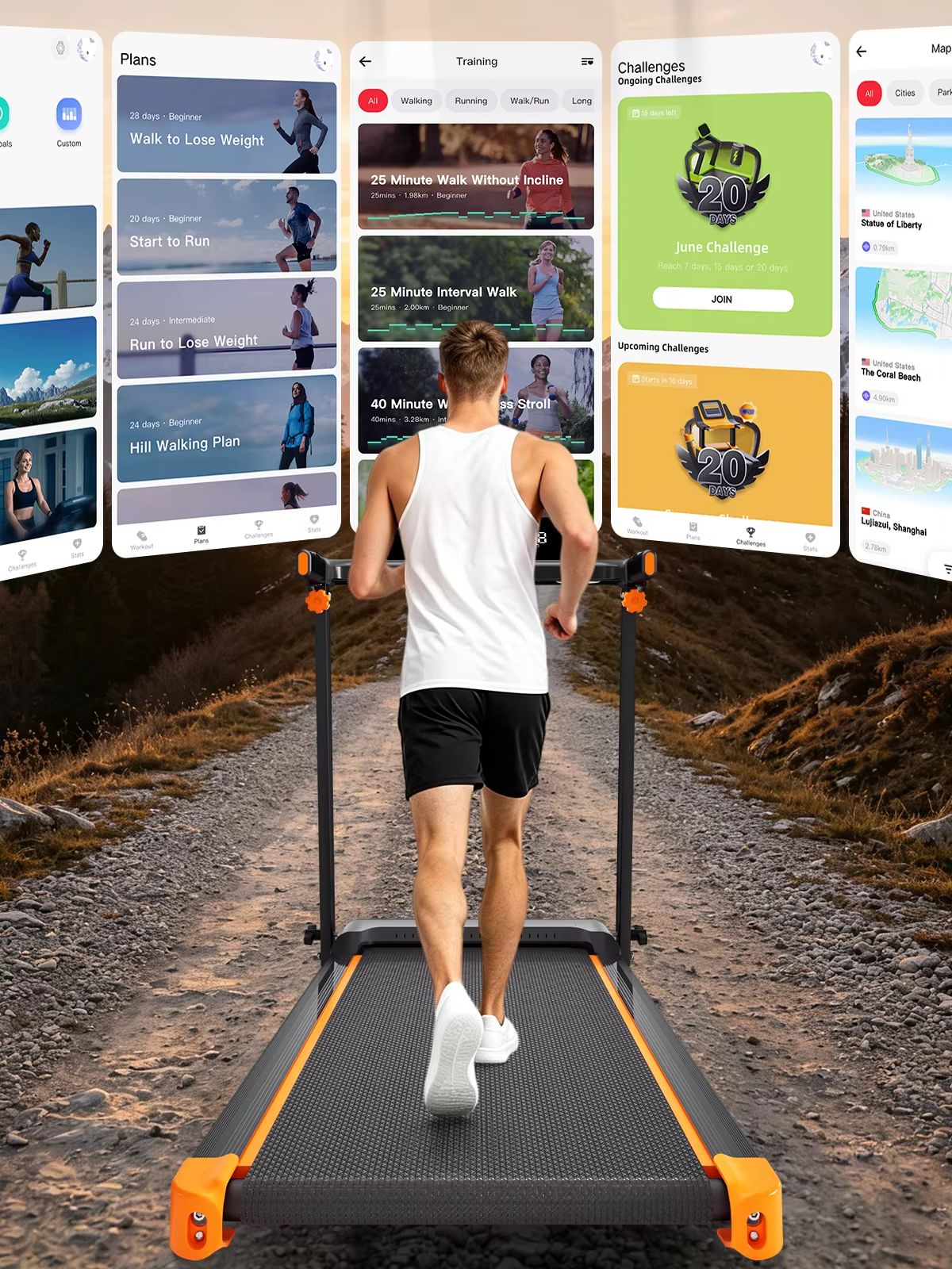 Home Improvement Expo - Quiet 3-in-1 Foldable Walking Pad Treadmill