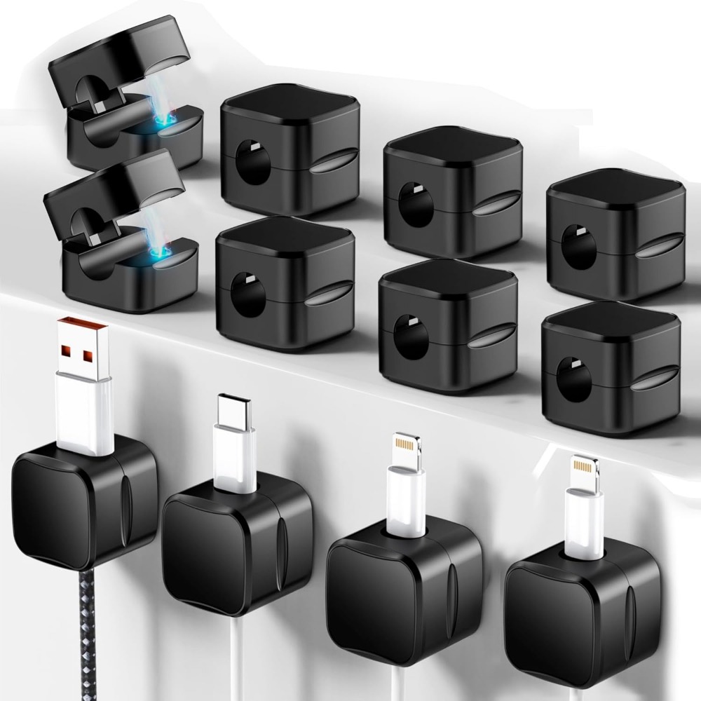 Cable Staple Clip - Magnetic Cable Clips for Cord Management: