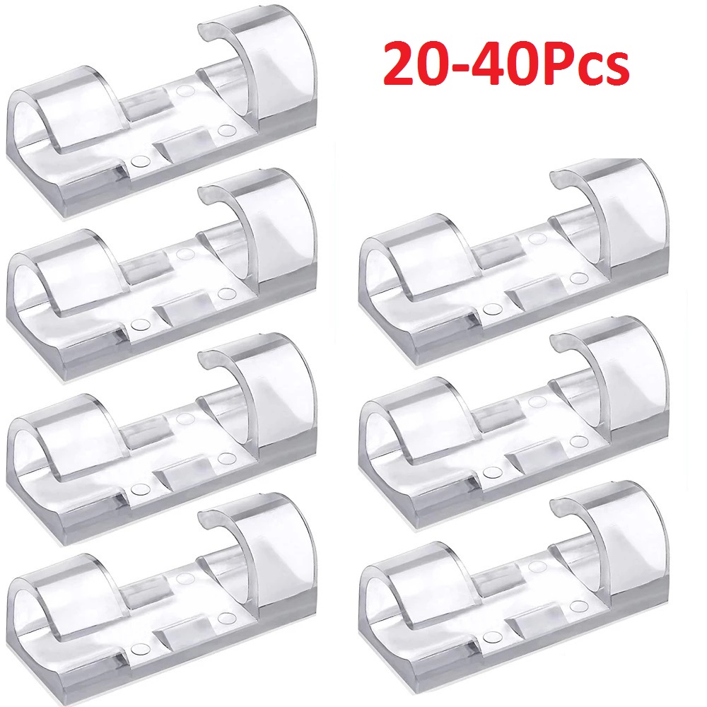 Wall Anchor Plastic - 40PCS Cable Organizer Clips Cable Management