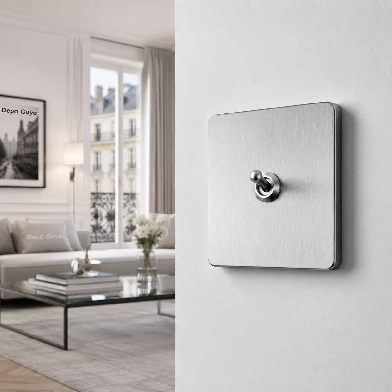 Home Improvement Guy - 5/10PCS Toggle Wall Switch Grey Stainless