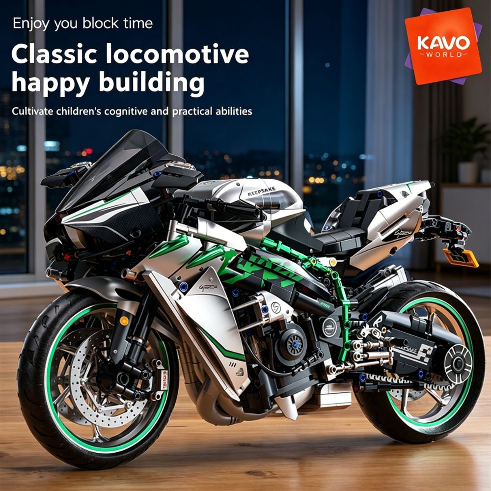 Home Improvement Expo - KAVOWORLD 1:5 Classic Locomotive Motorcycle Building