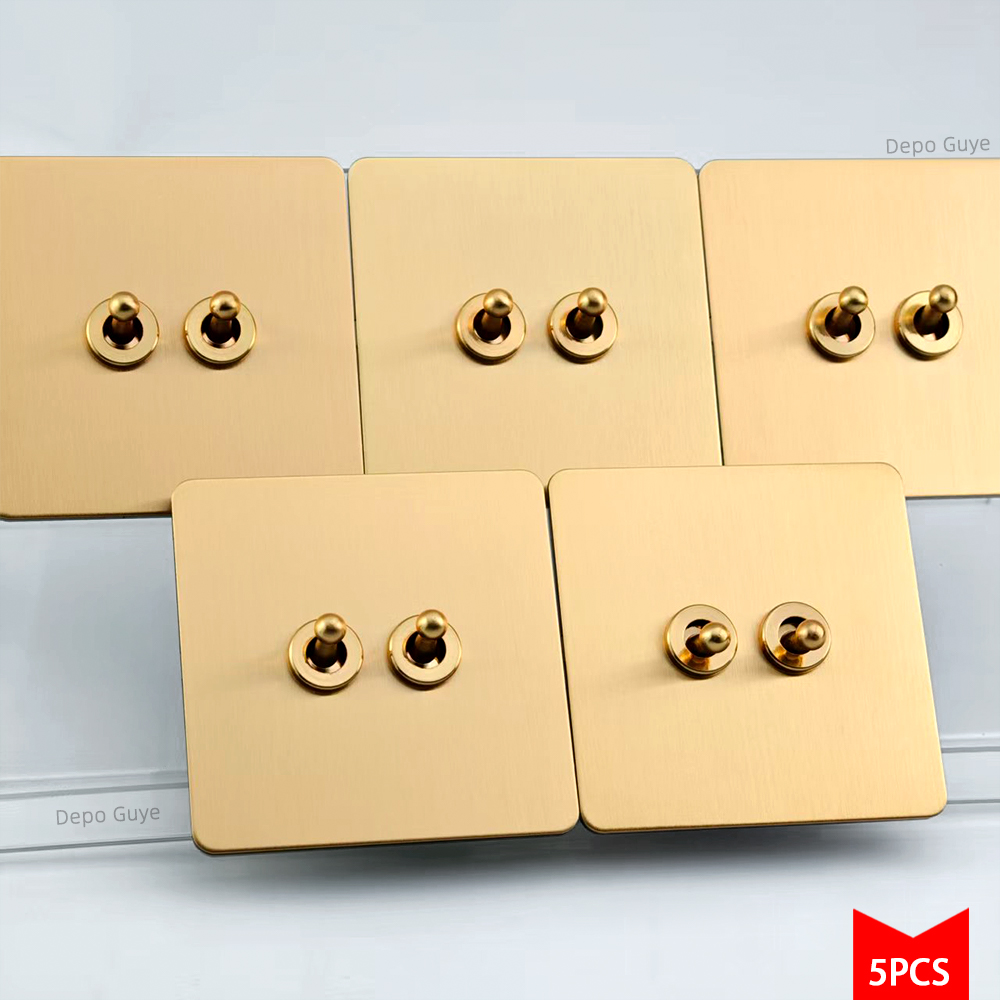 Home Improvement Guy - 5/10 PCS Gold Wall Light Toggle