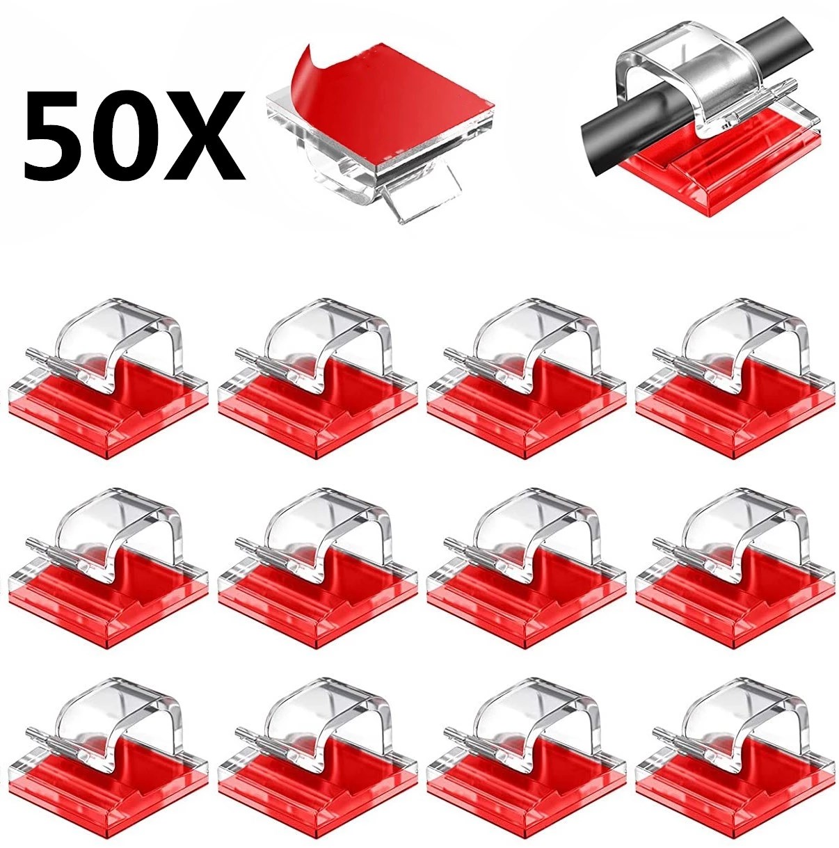 Cable Staple Clip - 10/20/50 Con Tự Dán Cáp Nhà