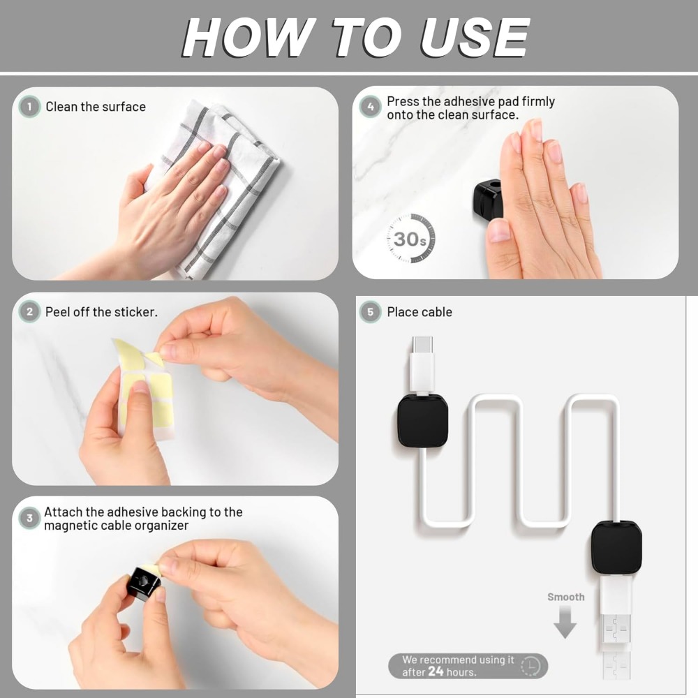Magnetic Cable Clips for Cord  - đánh giá và giá Cable Staple Clip