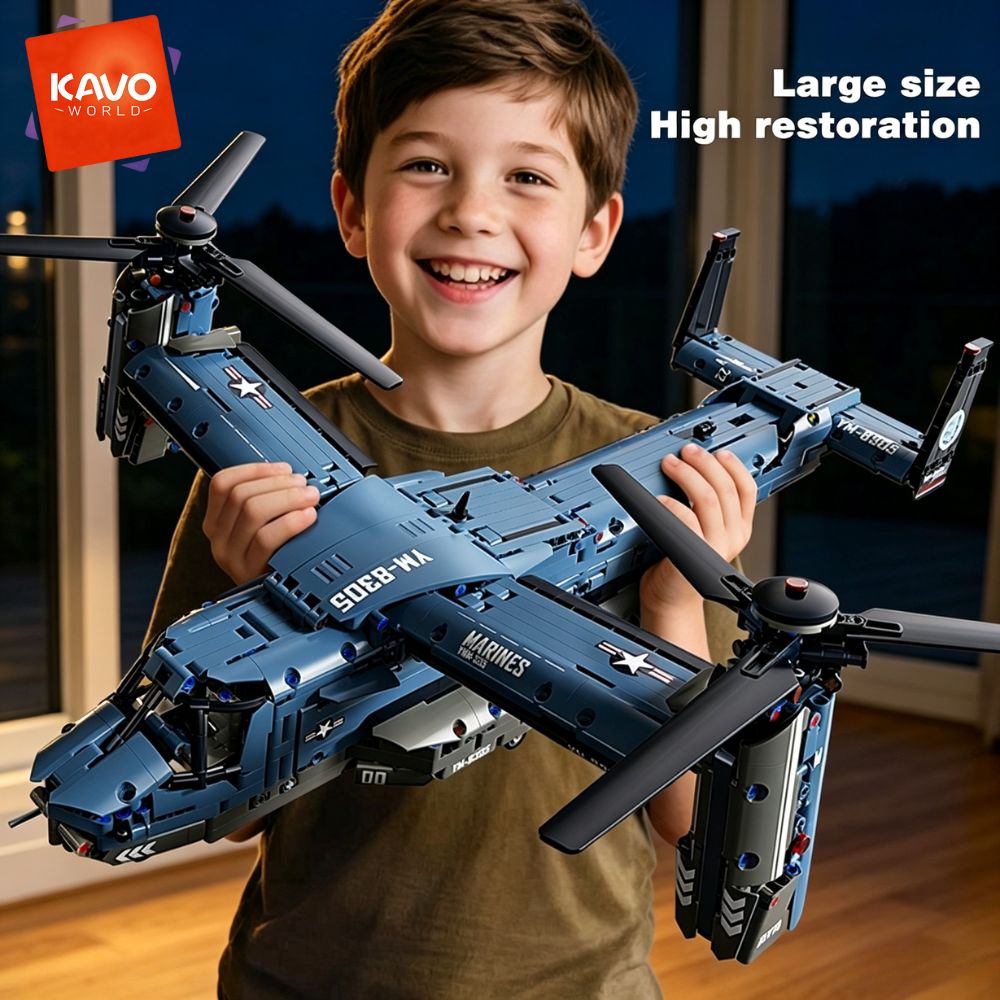 KAVOWORLD 1486PCS V-22 Osprey  - đánh giá và giá Home Improvement Expo